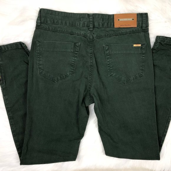 Zara Basic Jeans Denim Jegging Jeans Green Size 4 - Picture 7 of 9